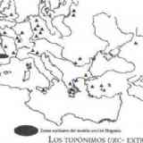 Click para ampliar. Topónimos serie urc- extrahispanos